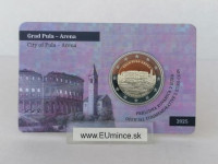 2 EUR Chorvátsko 2025-PULA CC BU c.card