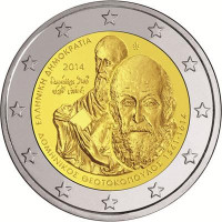 2 EUR Grécko 2014-DT CC UNC