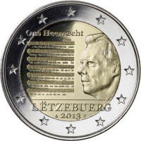 2 EUR Luxembursko 2013 CC UNC