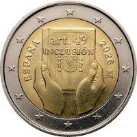 2 EUR Španielsko 2026-INCL CC UNC