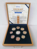 Slovensko 2026 sada mincí PROOF v dreve