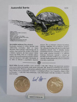 Pamätný list k minci SVK 2025 5€ Korytnačka