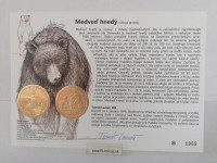 Pamätný list k minci SVK 2023 5€ Medveď