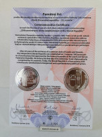 Pamätný list k minci SVK 2018 25€ Ag Vznik SR